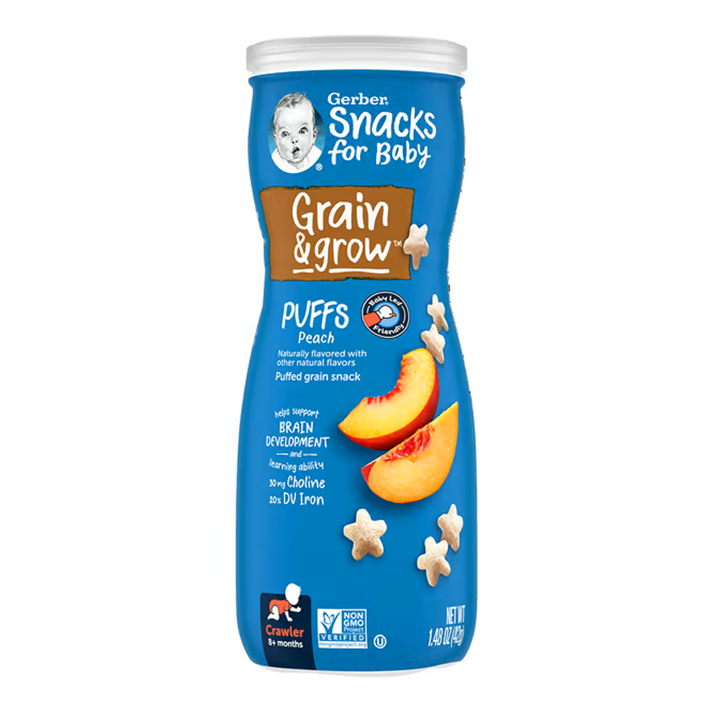 Baby Snack Puffs Peach – 1.48 oz (42 gr)